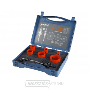 Koronafúrószár, vízvezeték, 9 darabos készlet, HSS/Bi-fém Koronafúrószár, vízvezeték, 9 darabos készlet, HSS/Bi-fém gallery main image