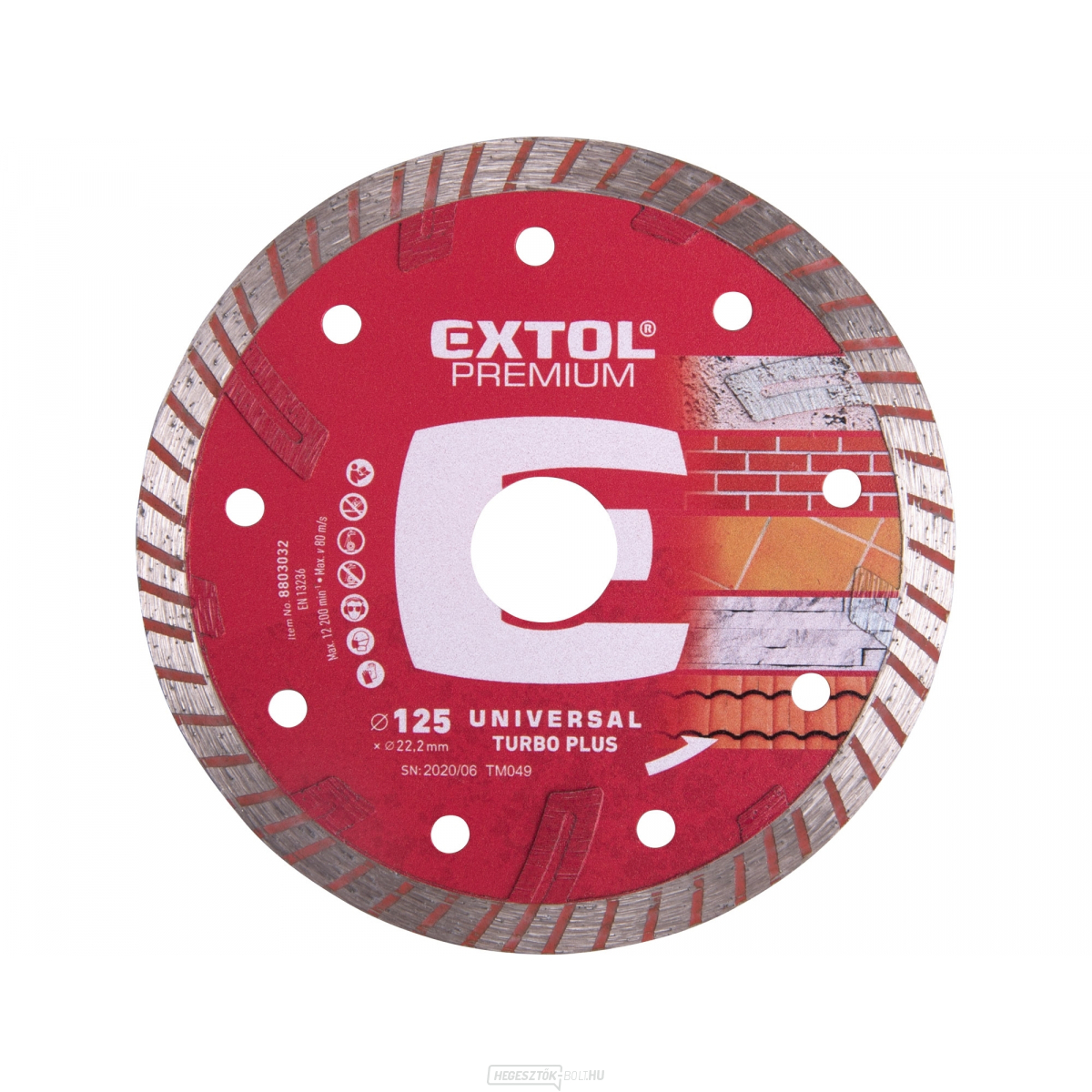 Gyémánt vágókorong turbó plus, 125x22,2mm