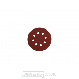 Csiszolópapír 125mm, szemcse. P180, tépőzár, 8 lyuk - 10db Csiszolópapír 125mm, szemcse. P180, tépőzár, 8 lyuk - 10db gallery main image