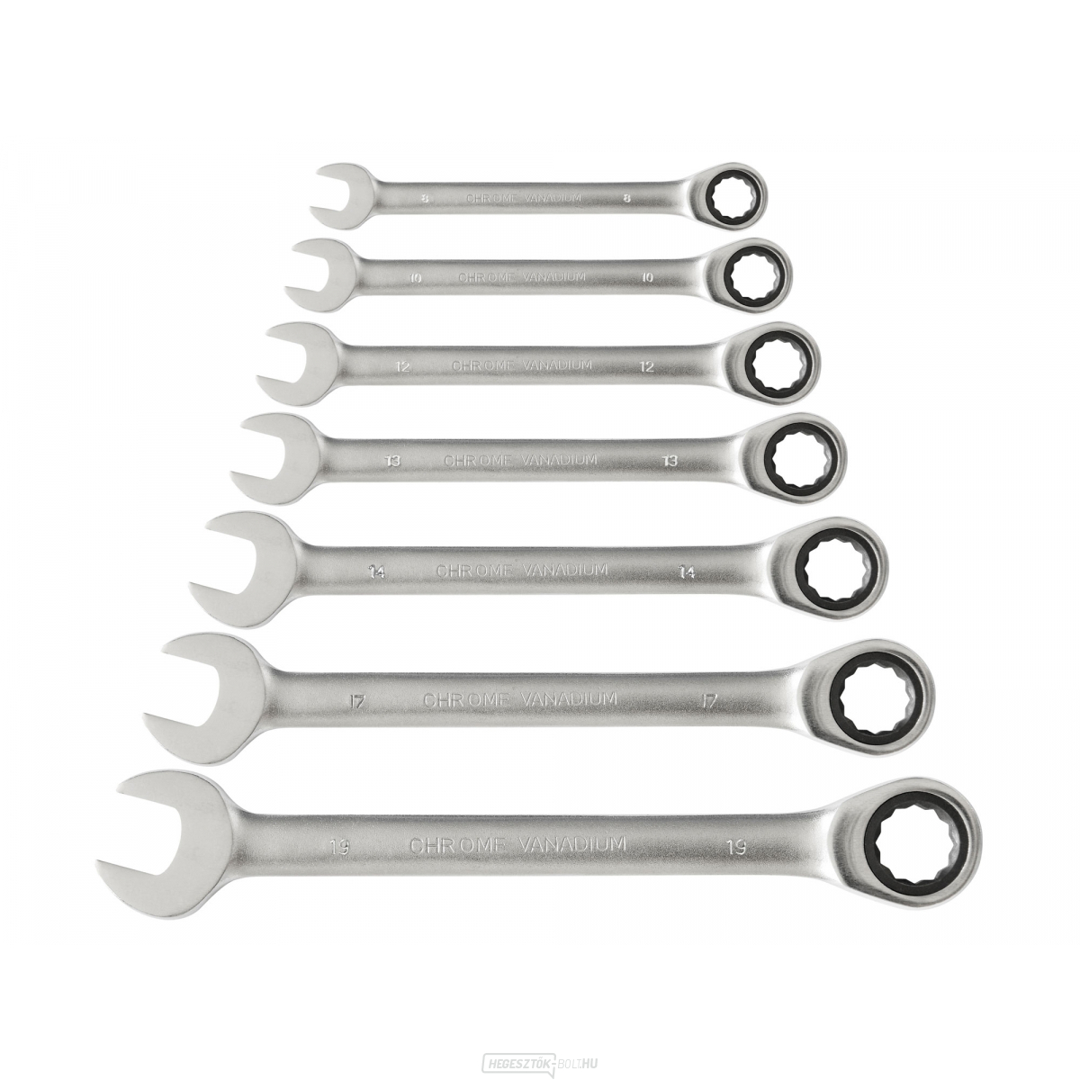 Ratchet kulcsok, 7 darabos készlet, CrV