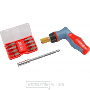 Ratchet csavarhúzó hegyekkel, CrV - 18db Ratchet csavarhúzó hegyekkel, CrV - 18db gallery main image