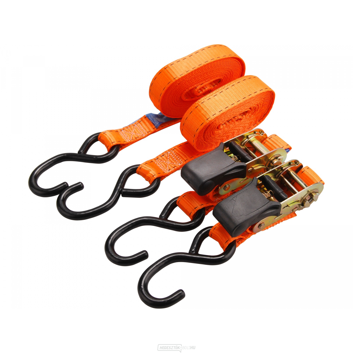 Ratchet hevederek kampókkal, 5m x 25mm, PES - 2db