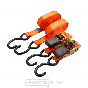 Ratchet hevederek kampókkal, 5m x 25mm, PES - 2db gallery main image