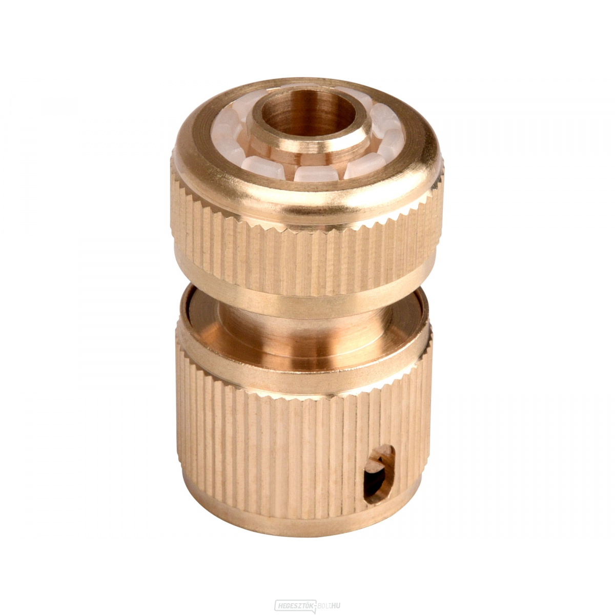 Gyorscsatlakozó tömlőhöz, 1/2", STOP szelep, MOSAZ