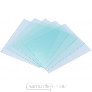 Védőüveg hegesztőháztetőhöz, műanyag, 5db, 107x89mm gallery main image