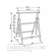 állítható összecsukható talapzat, 810-1300mm Előnézet 