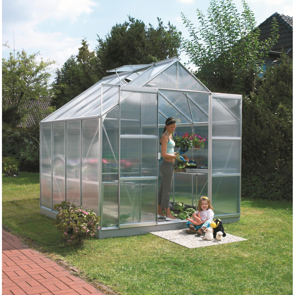 Üvegház VITAVIA URANUS 6700 PC 4 mm ezüst