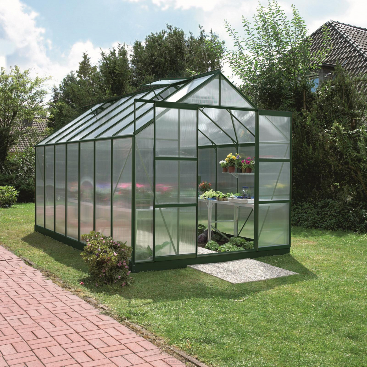 Üvegház VITAVIA URANUS 11500 DB 6 mm zöld