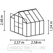 Üvegház VITAVIA URANUS 6700 tiszta üveg 3 mm ezüst náhled