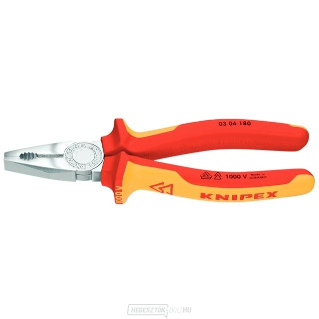 KNIPEX - kombinált fogó 180 mm, PVC bevonat 1000 V-ig...