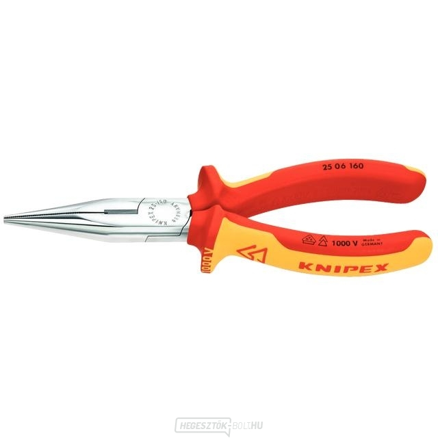 KNIPEX - fogó félköríves állkapoccsal 160 mm, PVC bevonattal 1000V-ig