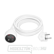Solight hosszabbító kábel - csatlakozó, 1 aljzat, 5m, 3 x 1mm2, fehér Előnézet 