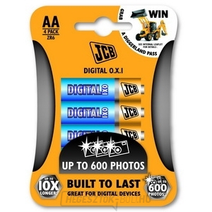 JCB OXI DIGITAL lúgos elem LR06/AA, buborékcsomagolás 4 db gallery main image