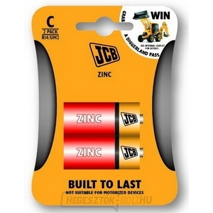 JCB cink-klorid akkumulátor R14, buborékcsomagolás 2 db gallery main image