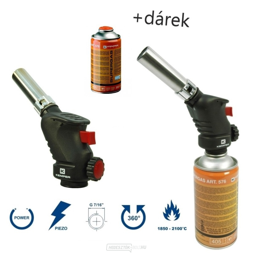 Forrasztólámpa Supergas patronnal + 330g patron ajándék