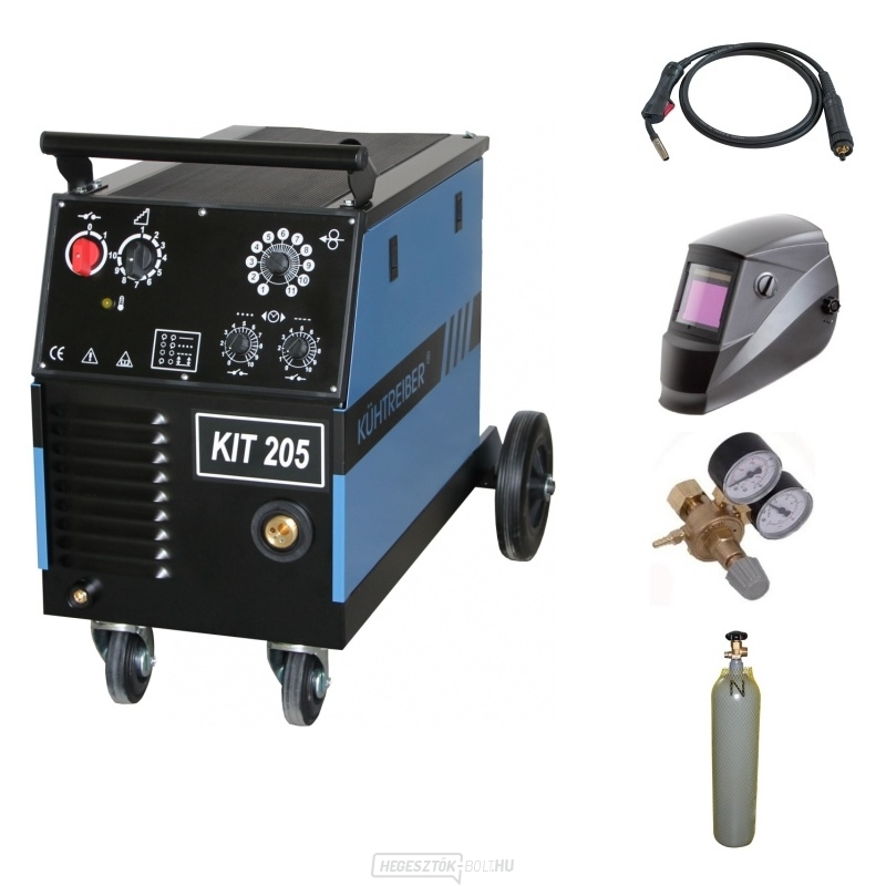 KIT 205 Standard 4 csiga + 4 m-es fáklya + sisak + szelep + teli CO2 palack