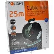 Solight dobhosszabbító kábel, 4 aljzat, fekete, 25m Előnézet 