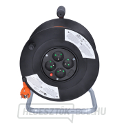 Solight dobhosszabbító kábel, 4 aljzat, narancssárga, 50m náhled