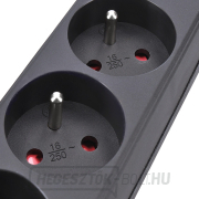 Solight hosszabbító kábel, 3 aljzat, fekete, 2m Előnézet  Solight hosszabbító kábel, 3 aljzat, fekete, 2m Előnézet