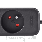 Solight hosszabbító kábel, 3 aljzat, fekete, 3m Előnézet 