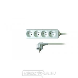 Solight hosszabbítókábel, 4 aljzat, fehér, 1,5m Solight hosszabbítókábel, 4 aljzat, fehér, 1,5m