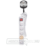Solight hosszabbítókábel, 5 aljzat, fehér, kapcsoló, 1,5m Előnézet  Solight hosszabbítókábel, 5 aljzat, fehér, kapcsoló, 1,5m Előnézet