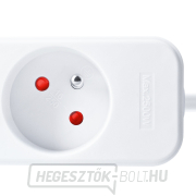 Solight hosszabbító kábel, 5 aljzat, fehér, 5m Előnézet 