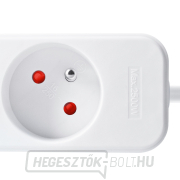 Solight hosszabbító kábel, 6 aljzat, fehér, 2m Előnézet 