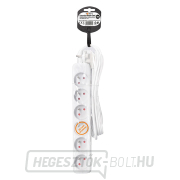 Solight hosszabbítókábel, 6 aljzat, fehér, 5m Előnézet  Solight hosszabbítókábel, 6 aljzat, fehér, 5m Előnézet