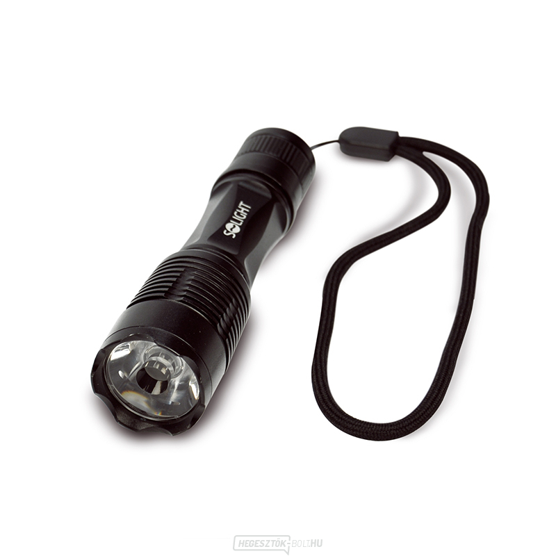 Solight LED fém zseblámpa, kicsi, 50lm, 1W LED, fekete, 1 x AA