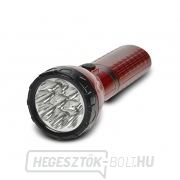 Solight újratölthető LED-es zseblámpa, dugaszolható, Pb 800mAh, 9x LED, piros-fekete Előnézet 