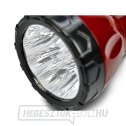 Solight újratölthető LED-es zseblámpa, dugaszolható, Pb 800mAh, 9x LED, piros-fekete náhled