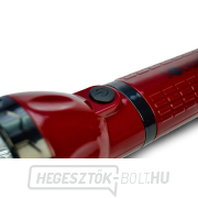 Solight újratölthető LED-es zseblámpa, dugaszolható, Pb 800mAh, 9x LED, piros-fekete náhled