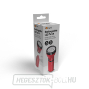 Solight újratölthető LED-es zseblámpa, dugaszolható, Pb 800mAh, 9x LED, piros-fekete náhled