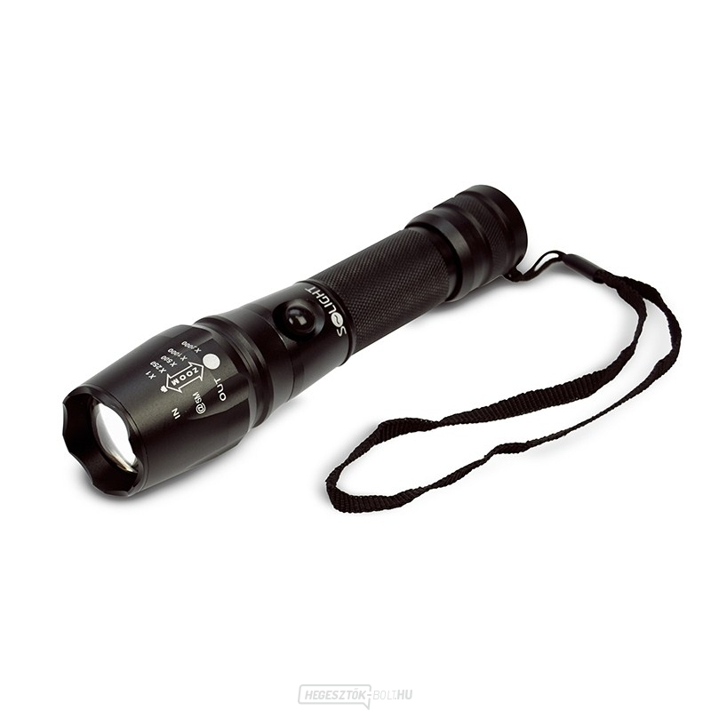 Solight professzionális újratölthető LED-es zseblámpa, T6 XML Cree LED, 600lm, Li-Ion 