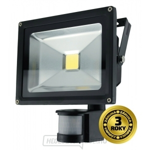 Solight LED kültéri reflektor, 20W, 1400lm, AC 230V, fekete, érzékelővel
