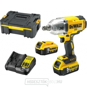 DeWalt akkumulátoros ütvecsavarozó kulcs 3 sebességfokozattal 18V, 2x5,0 Ah DeWALT + tok