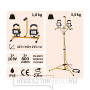 LED reflektor, 2x800lm, 125cm állvánnyal náhled