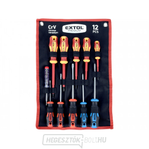 Csavarhúzó kombinált készlet tesztelővel, CrV - 11db Csavarhúzó kombinált készlet tesztelővel, CrV - 11db gallery main image