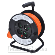 Solight dobhosszabbító kábel, 4 aljzat, narancssárga kábel, 15m Előnézet 