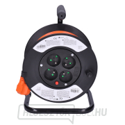 Solight dobhosszabbító kábel, 4 aljzat, narancssárga kábel, 15m Előnézet 