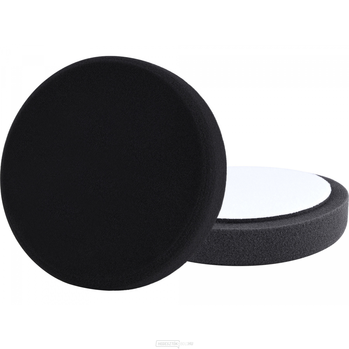 Szivacsos polírozó kerék, T10, fekete, ∅150x30mm, tépőzáras