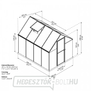 Polikarbonát üvegház Palram multiline 6x8 Előnézet 