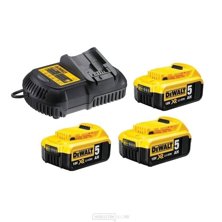 DCB115D3 - DeWALT XR Li-Ion 18V 3x2.0 Ah akkumulátor töltő és akkumulátor készlet