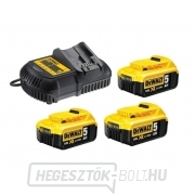 DCB115D3 - DeWALT XR Li-Ion 18V 3x2.0 Ah akkumulátor töltő és akkumulátor készlet gallery main image