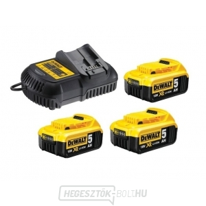 DCB115D3 - DeWALT XR Li-Ion 18V 3x2.0 Ah akkumulátor töltő és akkumulátor készlet gallery main image