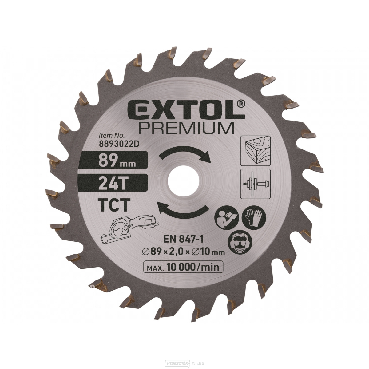 Fűrészlap SK pengékkel, ∅89x1,0x10mm, 24T