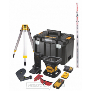 DCK374D1R Akkumulátoros 18V 360°-ban forgó vörös lézer készlet állvánnyal és léccel DeWALT gallery main image