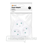 Solight aljzat, 3x 10A, háromszög, fehér náhled