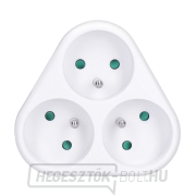 Solight aljzat, 3x 10A, háromszög, fehér Solight aljzat, 3x 10A, háromszög, fehér gallery main image